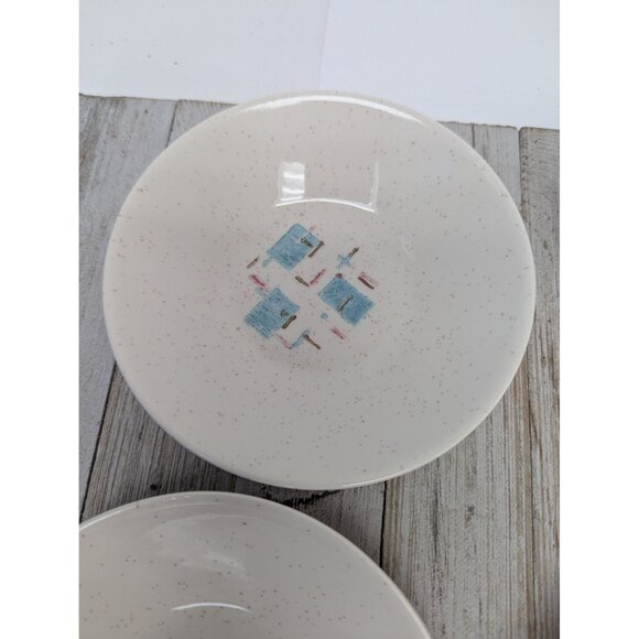 Vintage Set of 4 Vernonware Metlox Heavenly Days 5 1/2" Dessert Bowls MCM - Picture 4 of 10